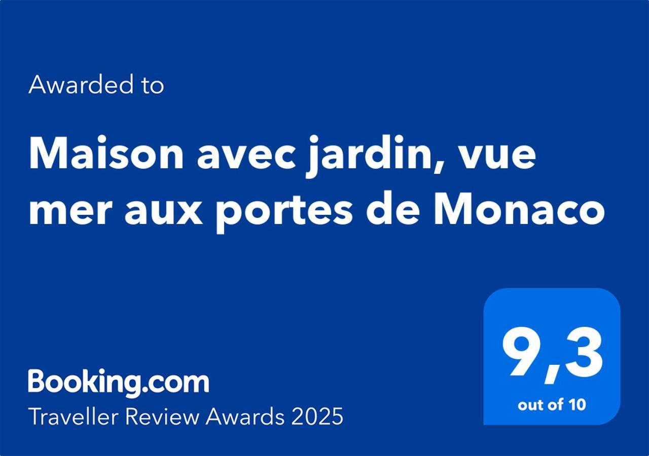 Maison Avec Jardin, Vue Mer Aux Portes De Monaco بوزولي المظهر الخارجي الصورة